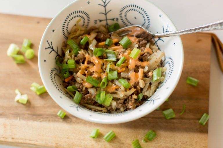 Beef Egg Roll in a Bowl