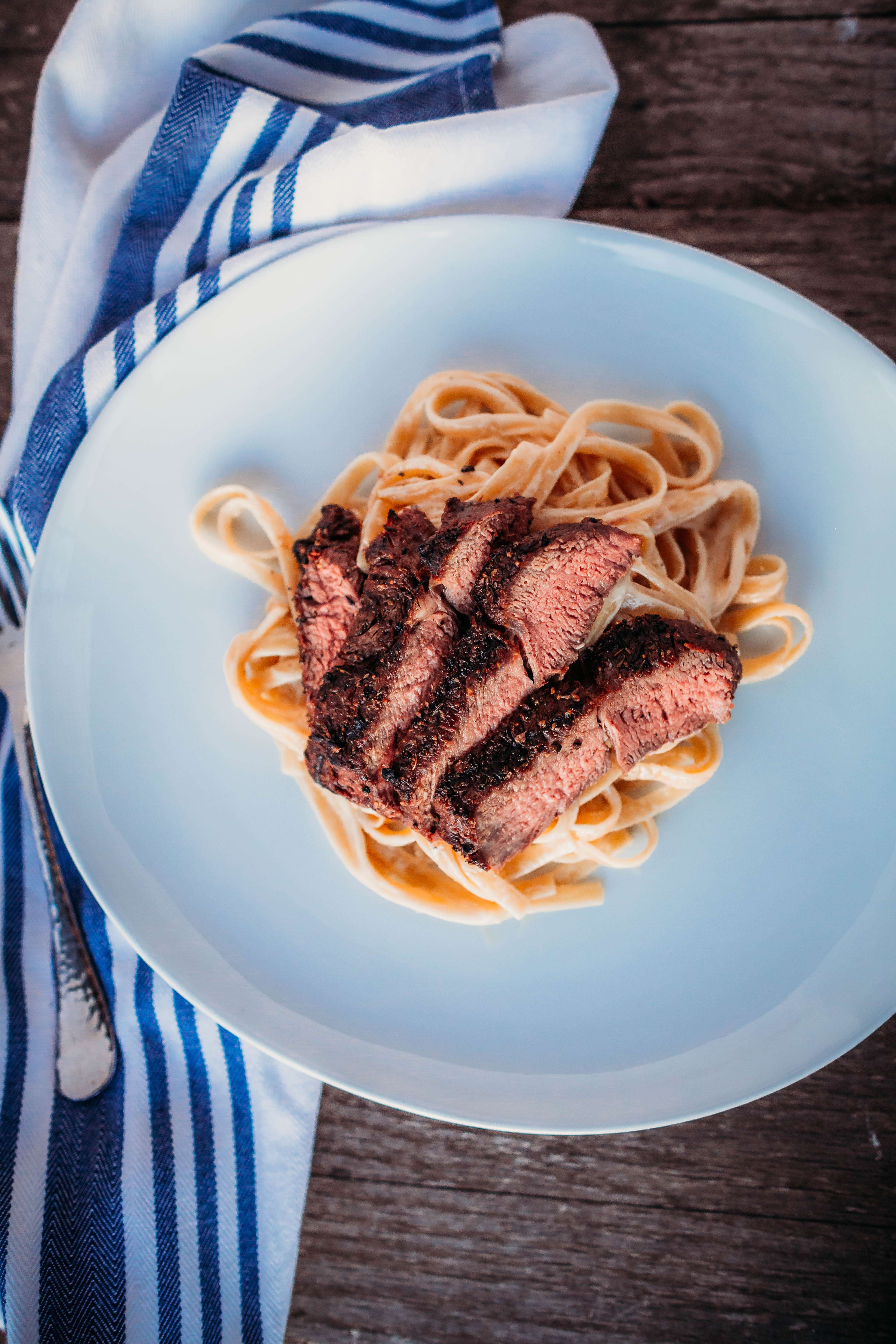 Steak Fettuccine Alfredo