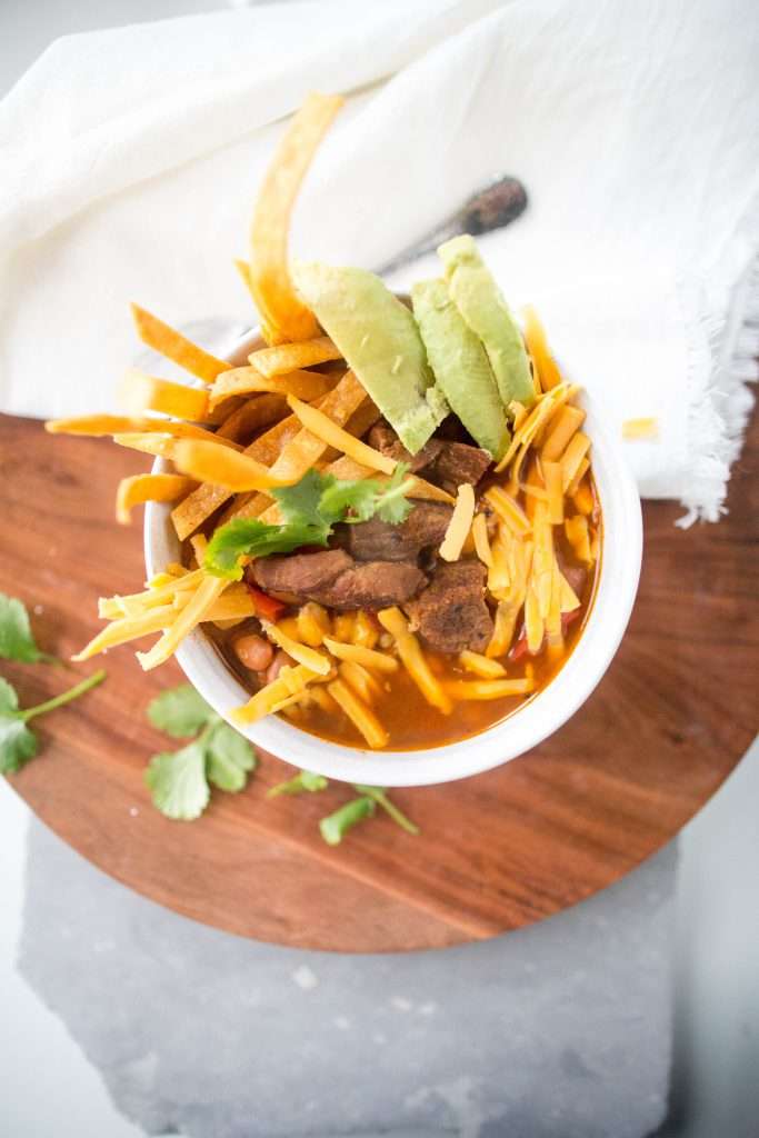 Stew Meat Tortilla Soup