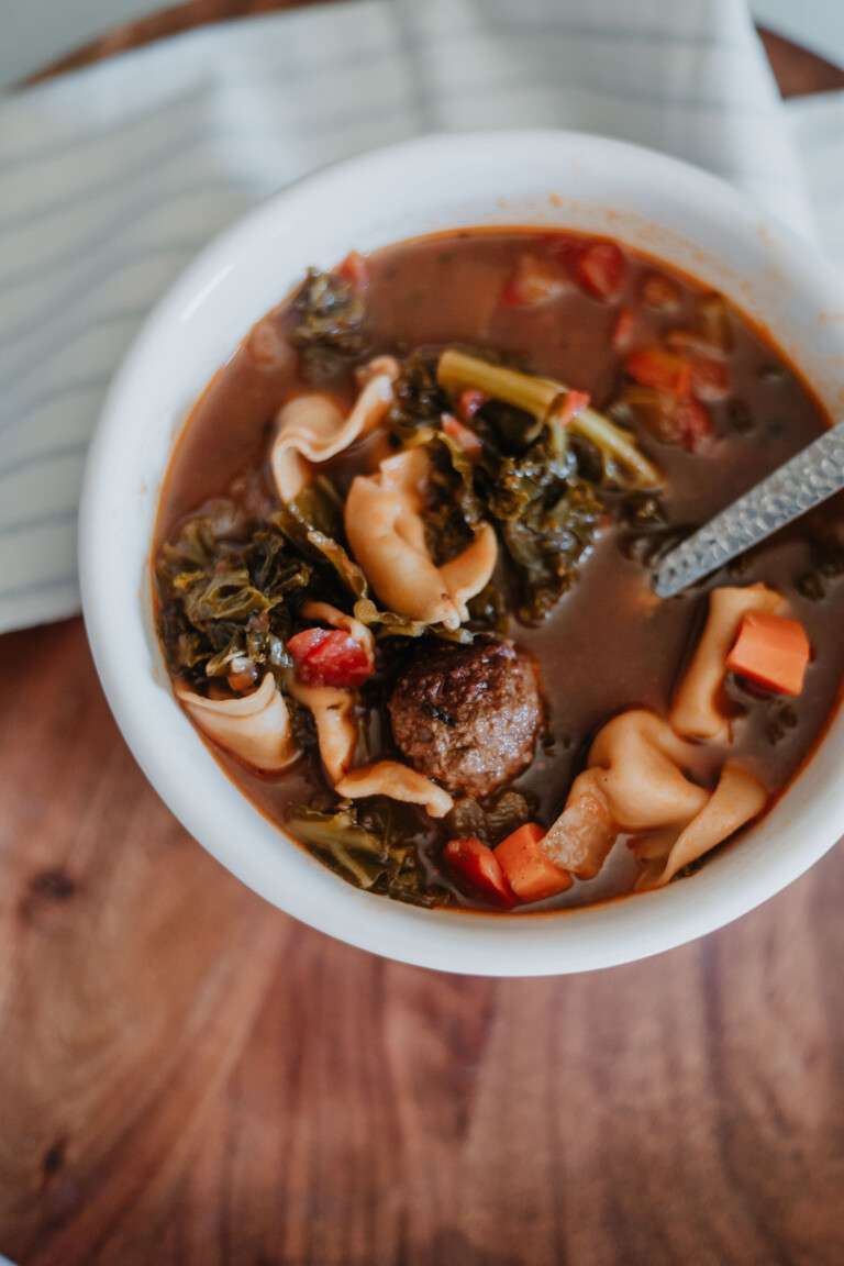 Beef Tortellini Soup with Kale